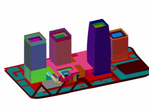 urban planning - commercial buildings 208 Modelo 3D