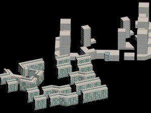 urban planning - commercial buildings 210 3Dモデル