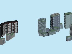 urban planning - commercial buildings 211 3D Model