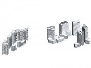 urban planning - commercial buildings 211 3D Model