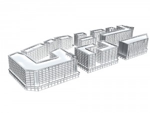 urban planning - commercial buildings 212 3D 모델
