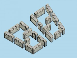 urban planning - commercial buildings 215 3Dモデル