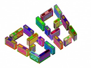 urban planning - commercial buildings 215 Modèle 3D