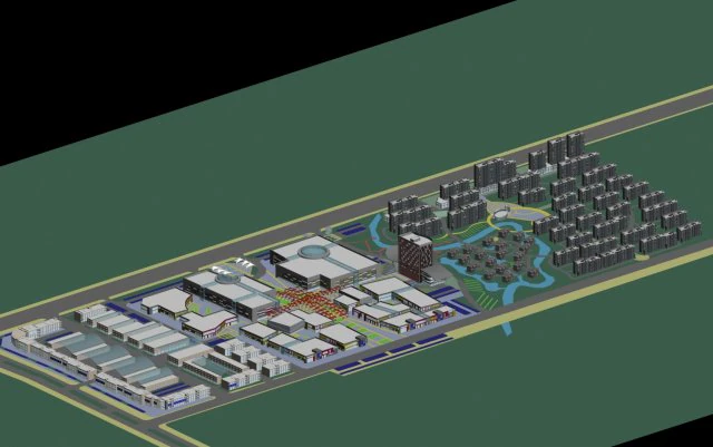 urban planning - commercial buildings 220 3D Model .c4d .max .obj .3ds .fbx .stl .blend 