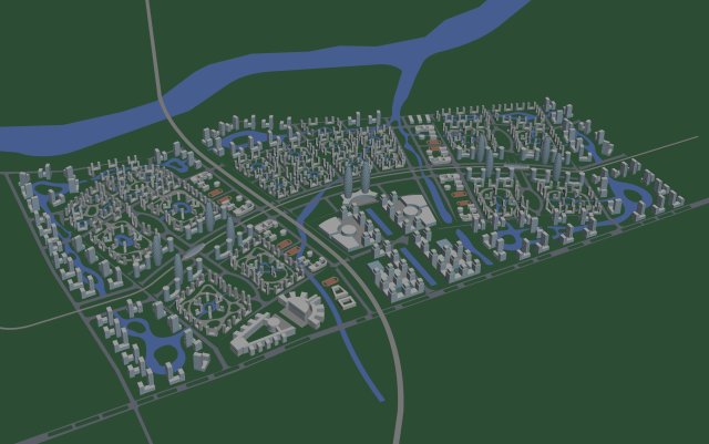 urban planning - commercial buildings 222 Modelo 3D .c4d .max .obj .3ds .fbx .stl .blend 