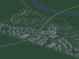 urban planning - commercial buildings 223 3D Model