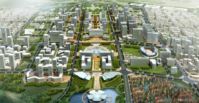 urban planning - commercial buildings 224 Model 3D .c4d .max .obj .3ds .fbx .stl .blend