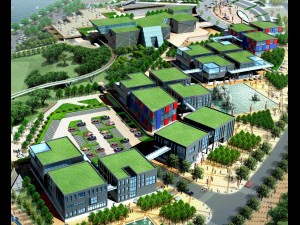 planejamento urbano - edif&iacute;cios comerciais 225 Modelo 3D