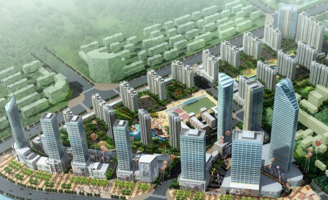 urban planning - commercial buildings 226 Modelo 3D .c4d .max .obj .3ds .fbx .stl .blend 