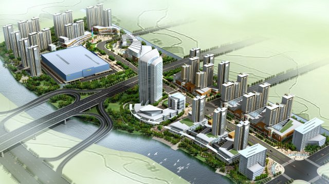 urban planning - business building 230 Modèle 3D .c4d .max .obj .3ds .fbx .stl .blend 