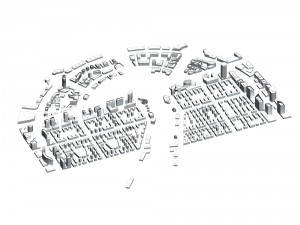 urban planning - 234 commercial buildings 3D Model