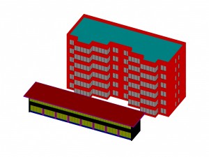 urban planning - commercial buildings 233 3D-Modell