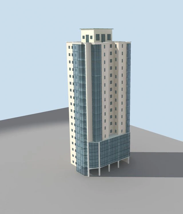urban planning - commercial buildings 252 3D Model .c4d .max .obj .3ds .fbx .stl .blend 