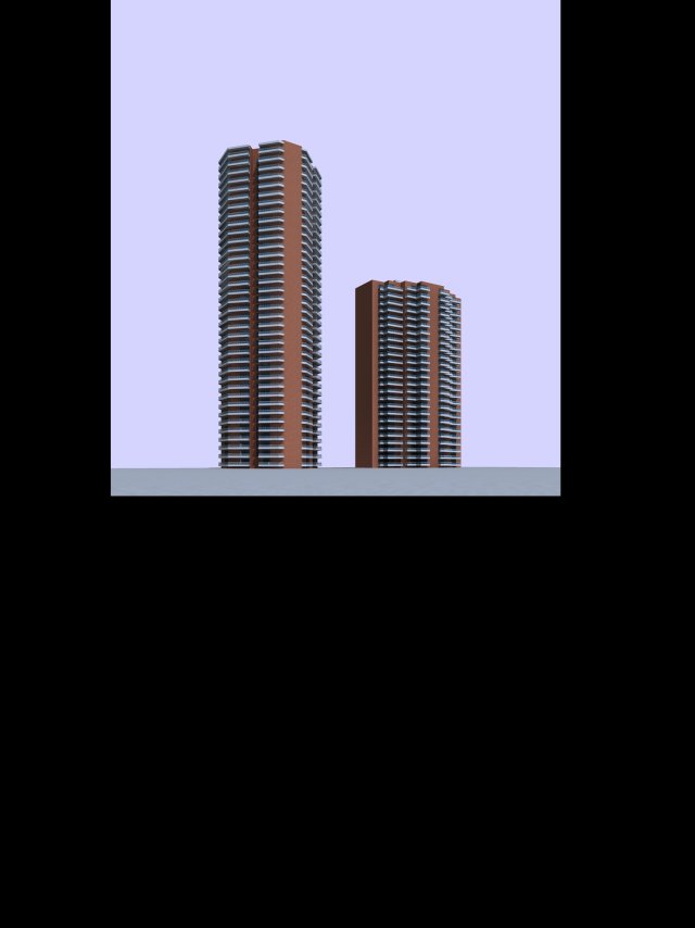 urban planning - commercial buildings 253 Model 3D .c4d .max .obj .3ds .fbx .stl .blend 