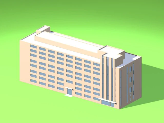 urban planning - commercial buildings 257 3D Model .c4d .max .obj .3ds .fbx .stl .blend