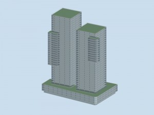 urban planning - commercial buildings 258 3D 모델