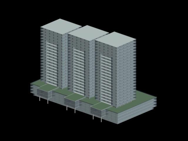 urban planning - commercial buildings 259 Modelo 3D .c4d .max .obj .3ds .fbx .stl .blend 