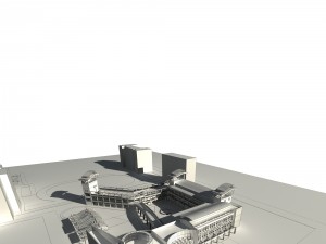 city planning - school building 820 3D Model