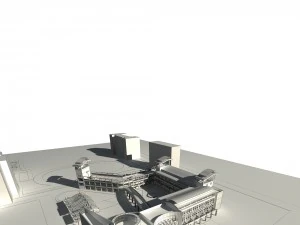 city planning - school building 820 3D Model