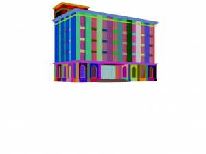 city building - office building 823 Model 3D