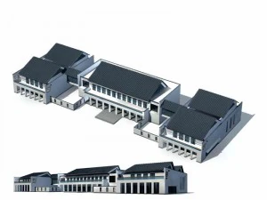 architettura urbana - ville private 3 Modello 3D