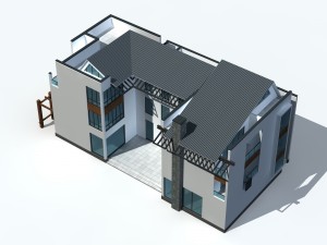 urban architecture - private villas 5 3D Model