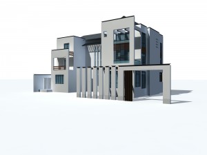 urban architecture - private villas 7 Modèle 3D