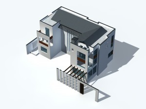 urban architecture - private villas 7 Modèle 3D