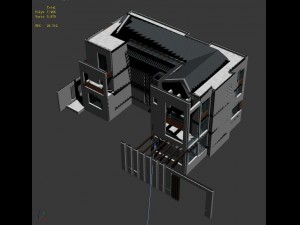 urban architecture - private villas 7 Modèle 3D