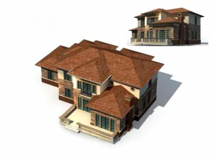 城市建筑-私人别墅8 3D 模型