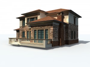 urban architecture - private villas 8 Model 3D
