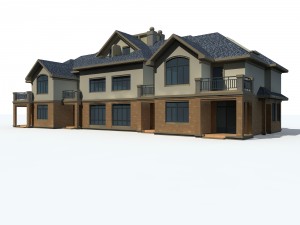 urban architecture - private villas 10 Modello 3D