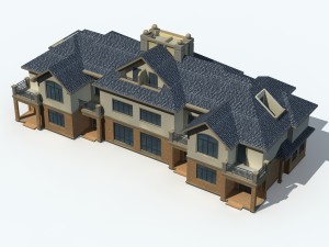 urban architecture - private villas 10 Modello 3D