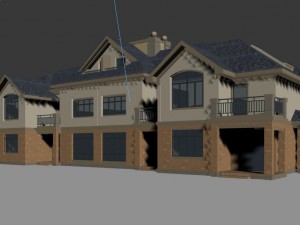 urban architecture - private villas 10 Modello 3D