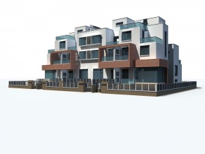 urban architecture - private villas 11 Modello 3D