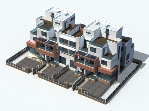 urban architecture - private villas 11 Modello 3D