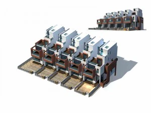 urban architecture - private villas 12 3D Model