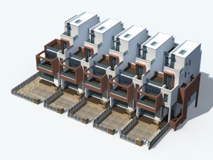 urban architecture - private villas 12 3D Модель