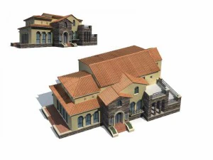 architektura miejska - wille prywatne 15 Model 3D