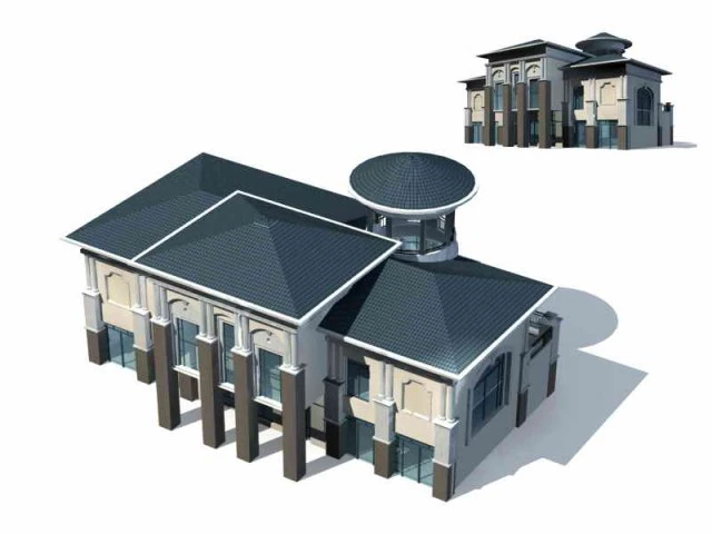 urban architecture - private villas 28 3D Model .c4d .max .obj .3ds .fbx .stl .blend 
