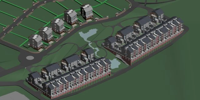 urban architecture - private villas 29 3D Model .c4d .max .obj .3ds .fbx .stl .blend 