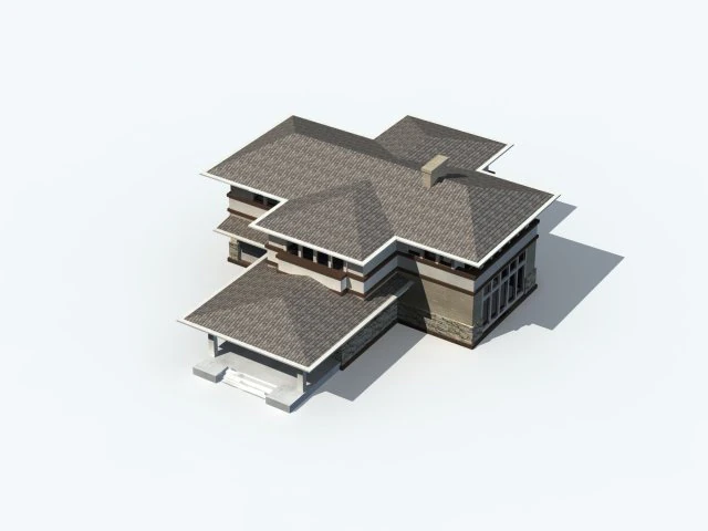 urban architecture - private villas 38 3D Model .c4d .max .obj .3ds .fbx .stl .blend