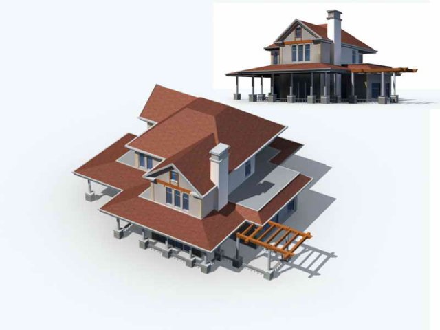 urban architecture - private villas 40 Modello 3D .c4d .max .obj .3ds .fbx .stl .blend 