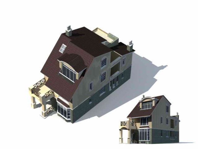 urban architecture - private villas 44 Modelo 3D .c4d .max .obj .3ds .fbx .stl .blend 