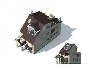 architettura urbana - ville private 46 Modello 3D