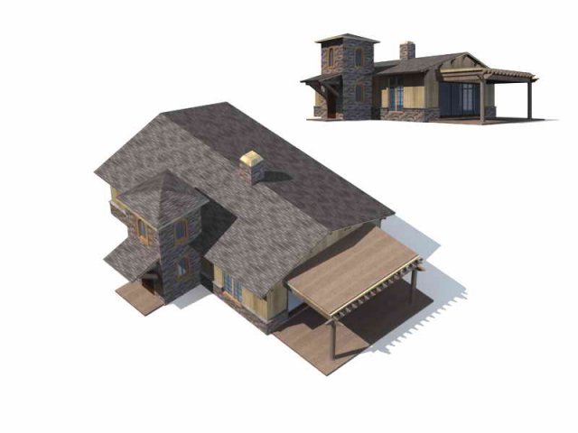 urban architecture - private villas 49 3D Model .c4d .max .obj .3ds .fbx .stl .blend 