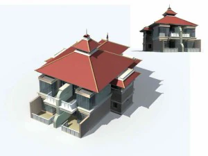 도시 건축 - 개인 빌라 64 3D 모델