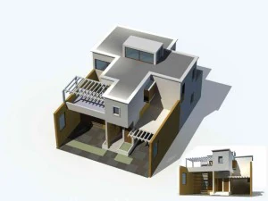 urban architecture - private villas 66 3D Model