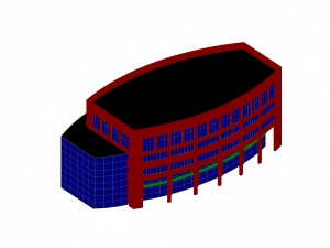 urban architecture - school office villas 1 3D Model