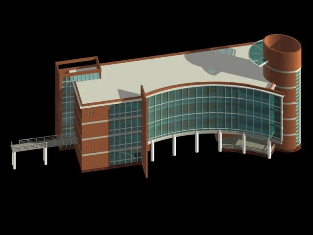 urban architecture - school office villas 2 3D Model .c4d .max .obj .3ds .fbx .stl .blend 